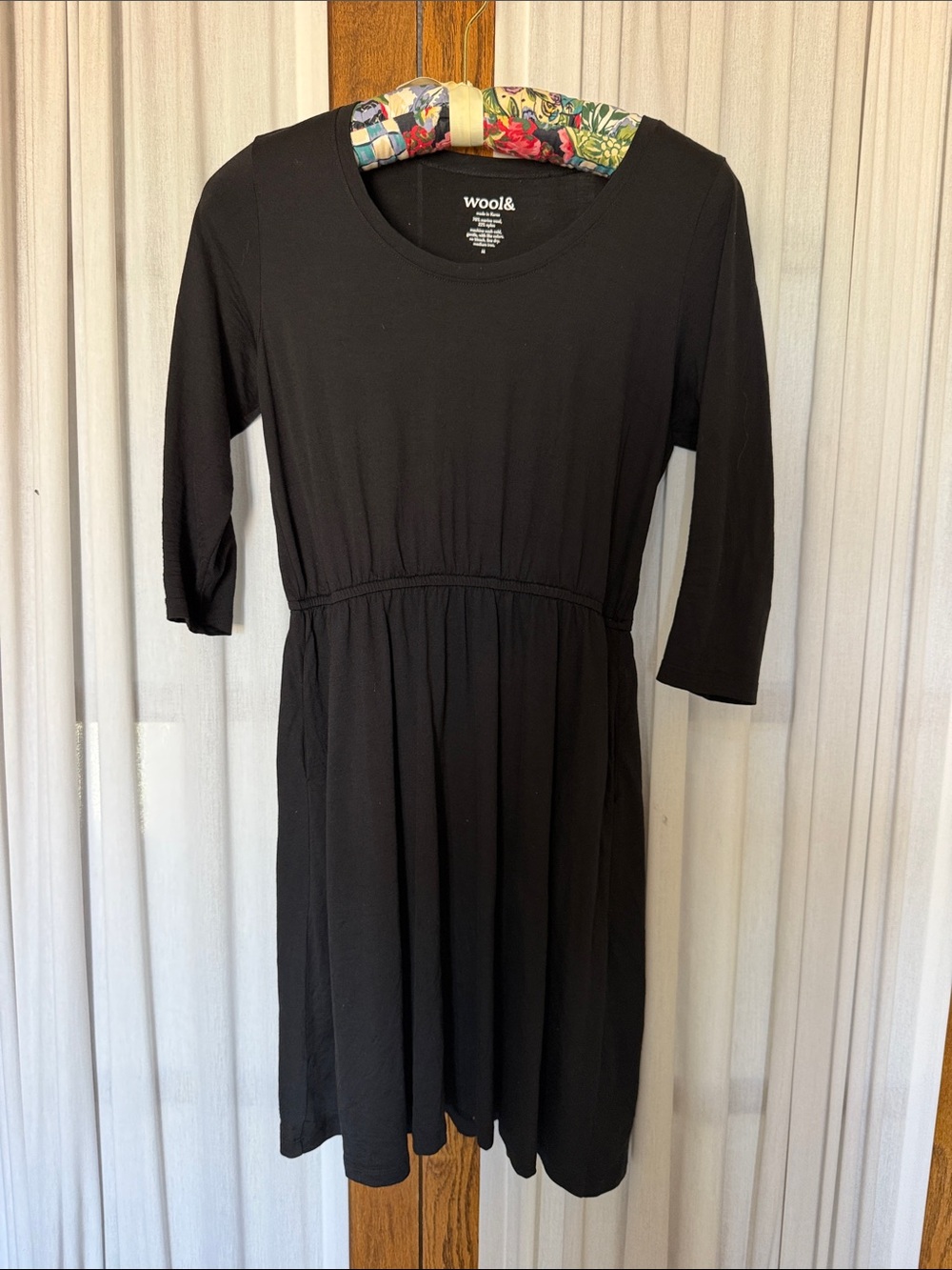Wool& Black Sylvie Merino Wool Blend Fit & Flare Dress